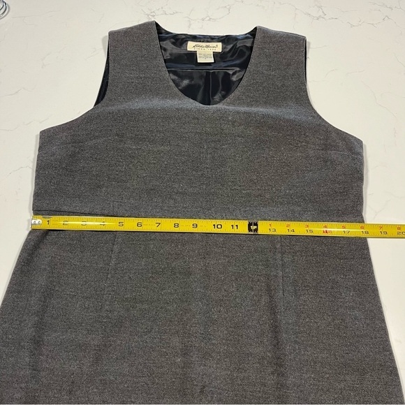 Eddie Bauer Gray Sleeveless VNeck Flannel Embroidered Maxi Dress Small - Picture 10 of 14